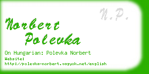 norbert polevka business card